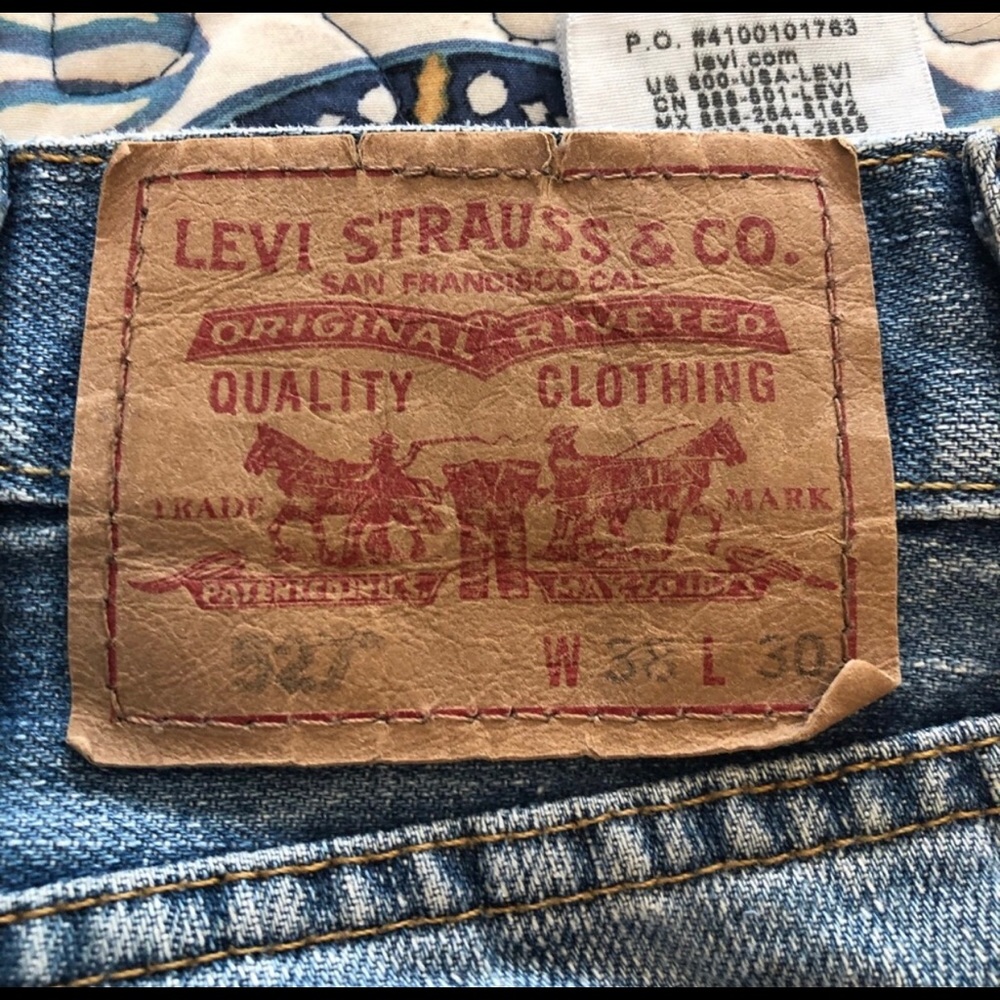 🔴SOLD🔴 Levi’s 527 Low Bootcut Jeans 38x30 - Picture 3 of 5